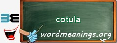 WordMeaning blackboard for cotula